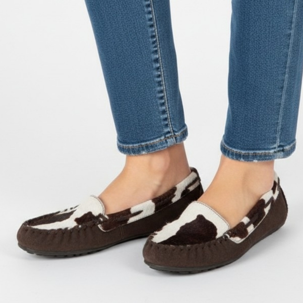 Dr. Scholl’s Original Spirit Cow Print Calf Hair Loafers - 6.5